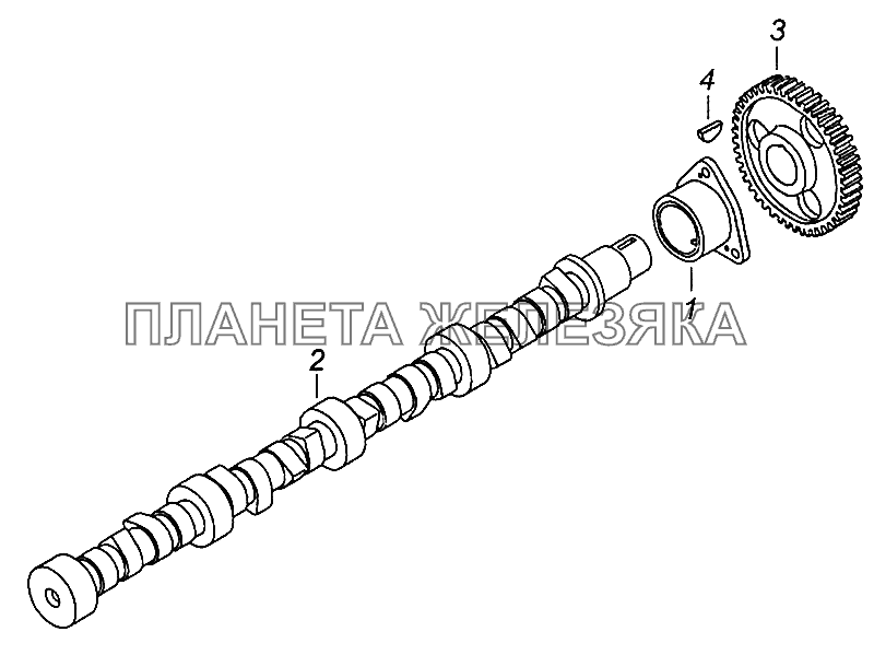 740.21-1006010 Распределительный вал КамАЗ-43502 (Евро 4)