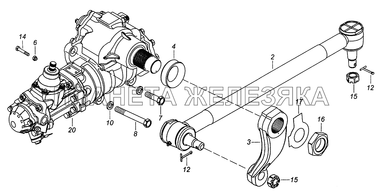 4310-3400012 Установка рулевого механизма КамАЗ-43502 (Евро 4)