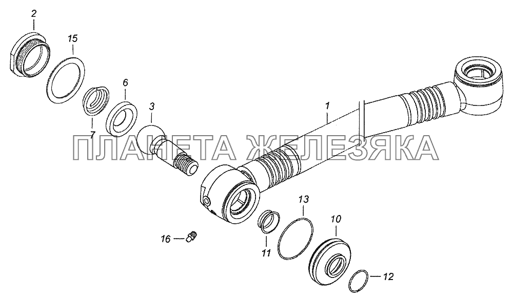 4310-3414010-10 Тяга сошки с наконечниками КамАЗ-43502 (Евро 4)