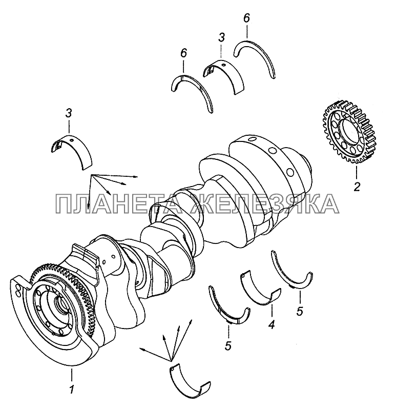 740.62-1005007 Установка коленчатого вала КамАЗ-43502 (Евро 4)