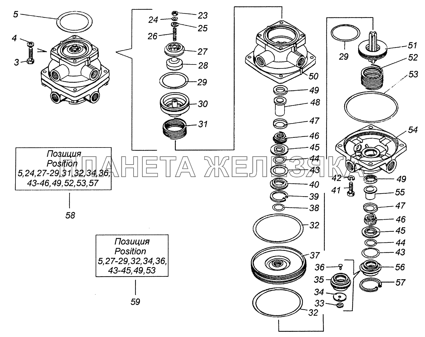 100-3514108-10 Кран тормозной двухсекционный КамАЗ-43502 (Евро 4)