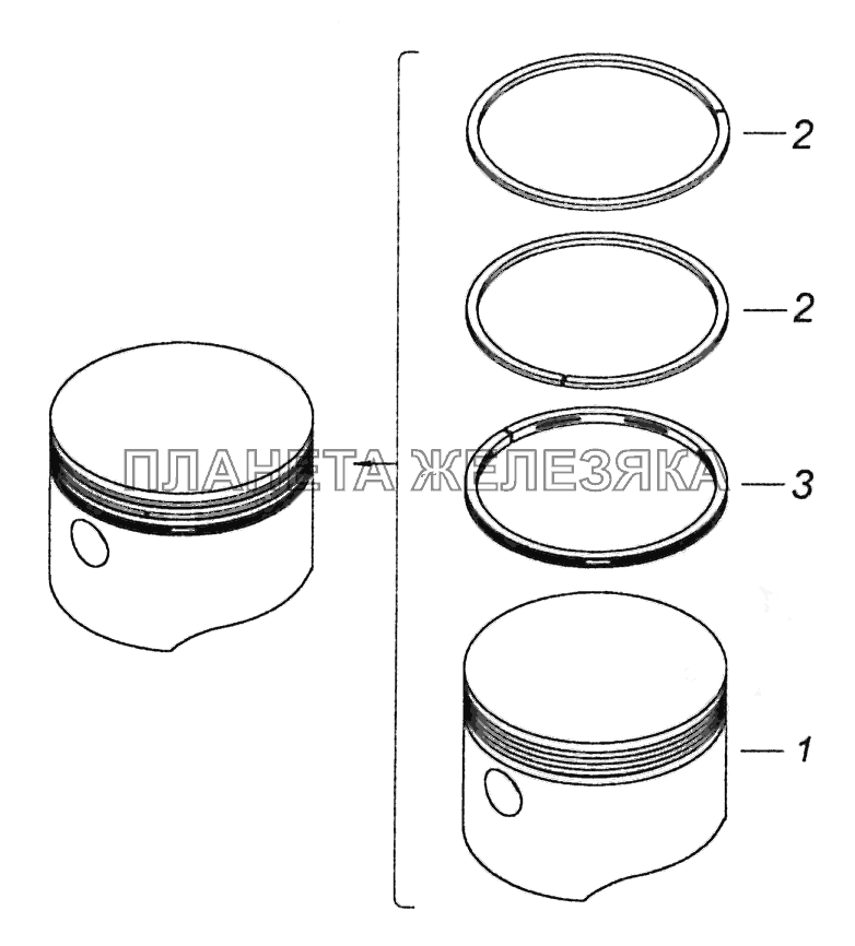 53205-3509154 Поршень в сборе КамАЗ-43502 (Евро 4)