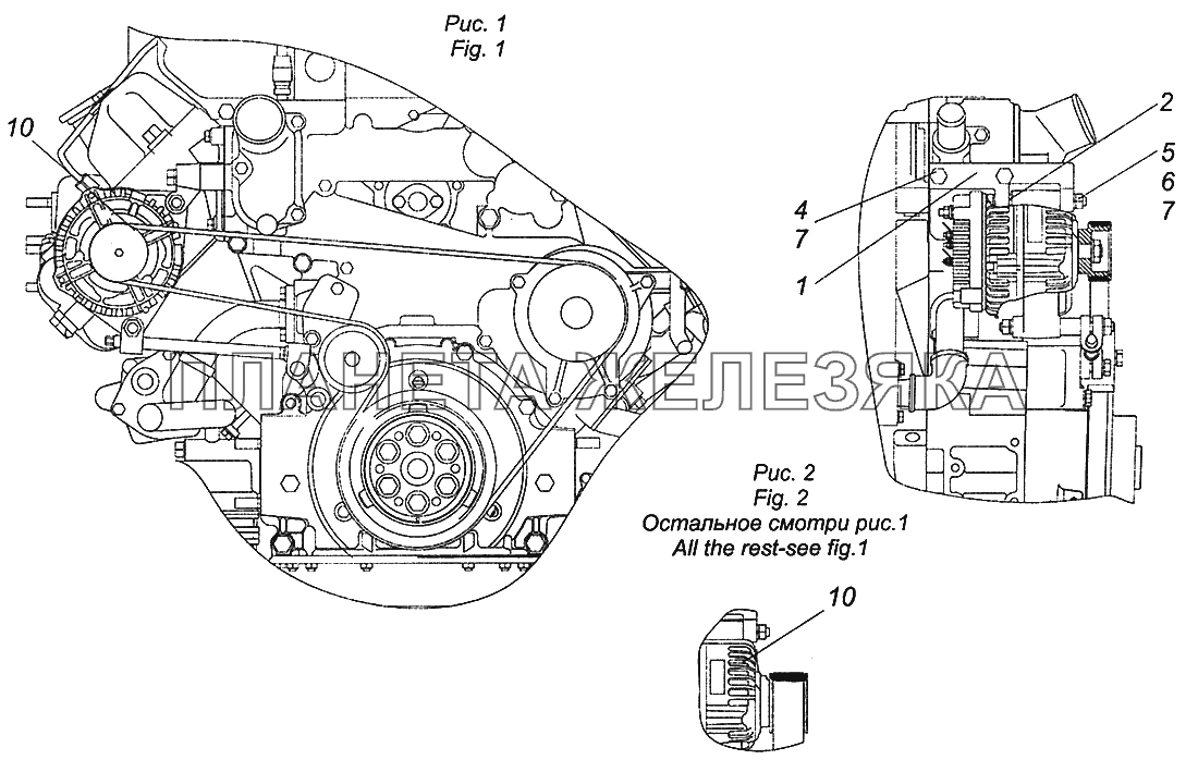 740.60-3701001-50 Установка генератора КамАЗ-43502 (Евро 4)