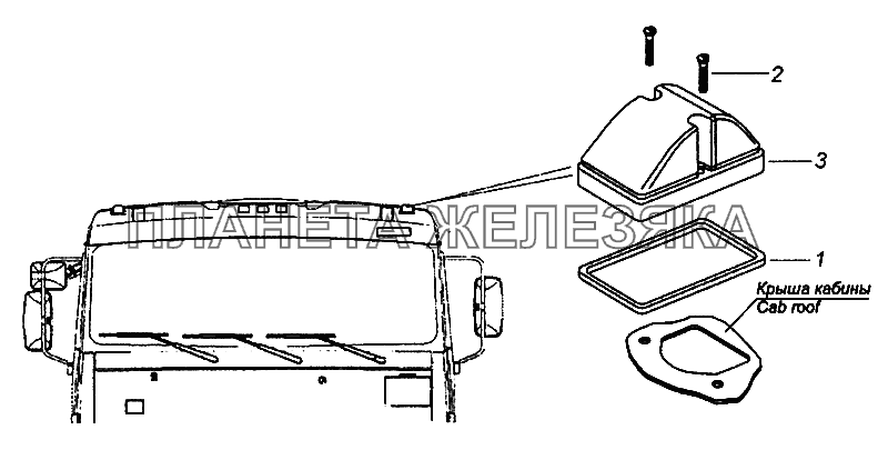 5425-3738002 Установка габаритных фонарей КамАЗ-43502 (Евро 4)