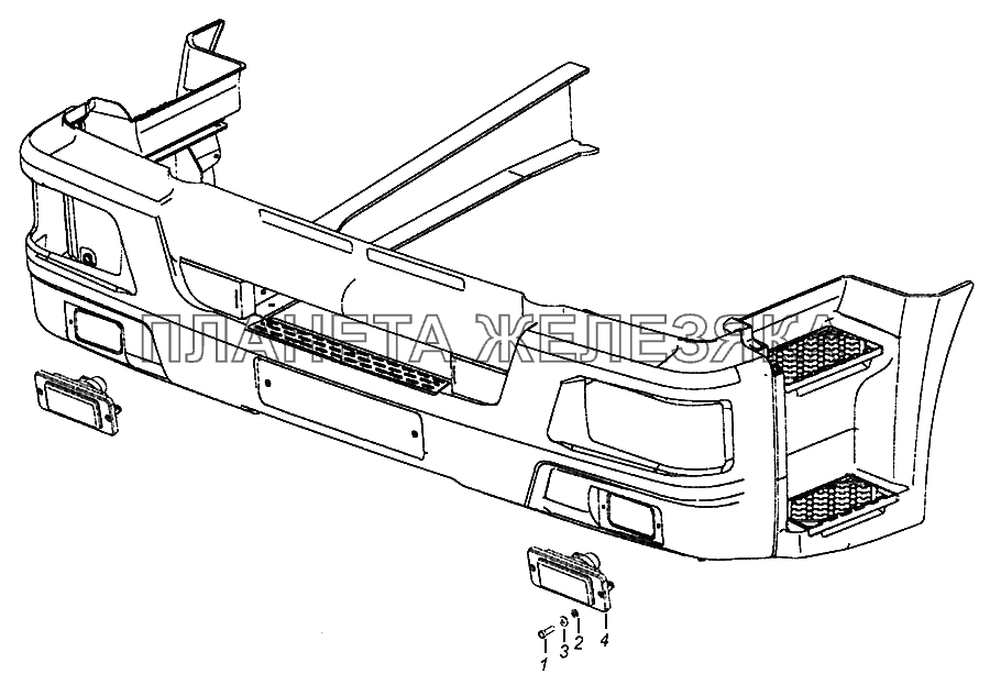 65117-3743001 Установка протавотуманных фар КамАЗ-43502 (Евро 4)