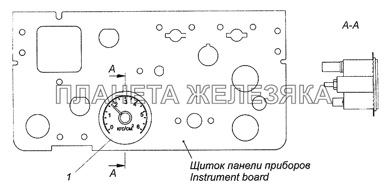 5350-3816002 Установка указателя давления воздуха в шинах КамАЗ-43502 (Евро 4)