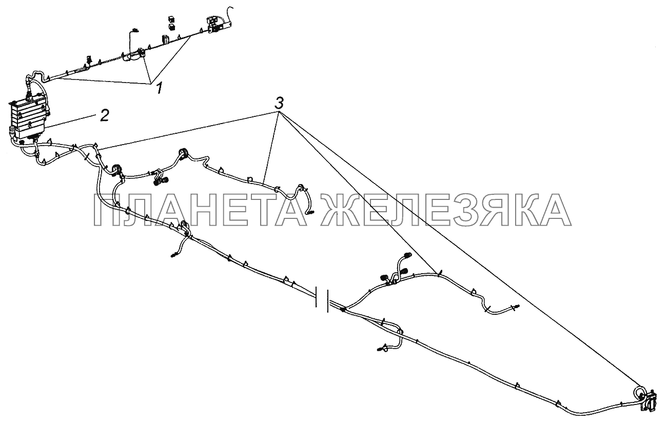 4350-4000012-10 АБС. Расположение на автомобиле КамАЗ-43502 (Евро 4)