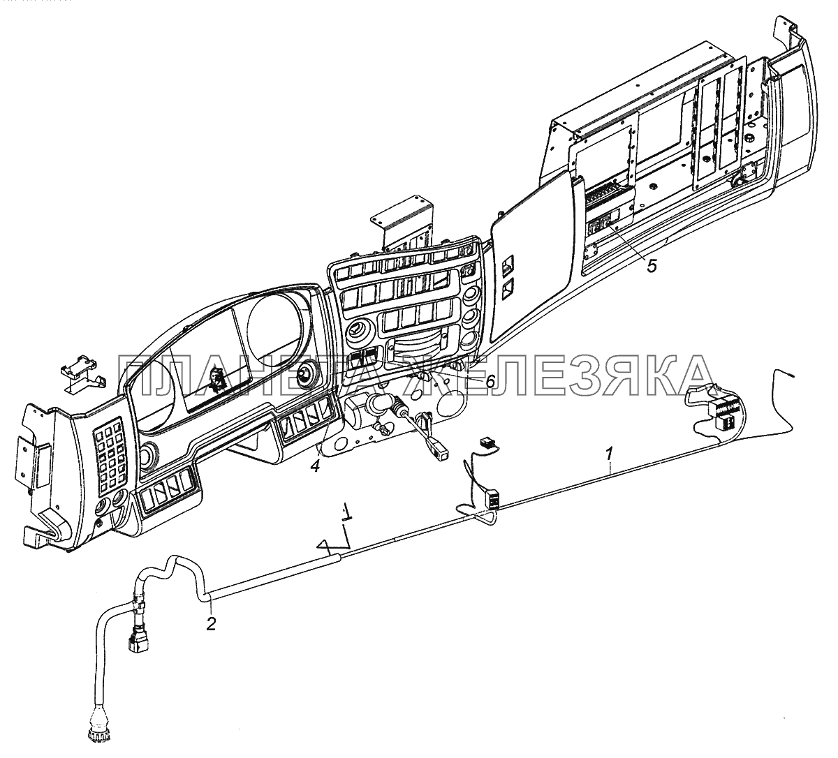 43253-4000120-10 АБС. Расположение на панели приборов КамАЗ-43502 (Евро 4)