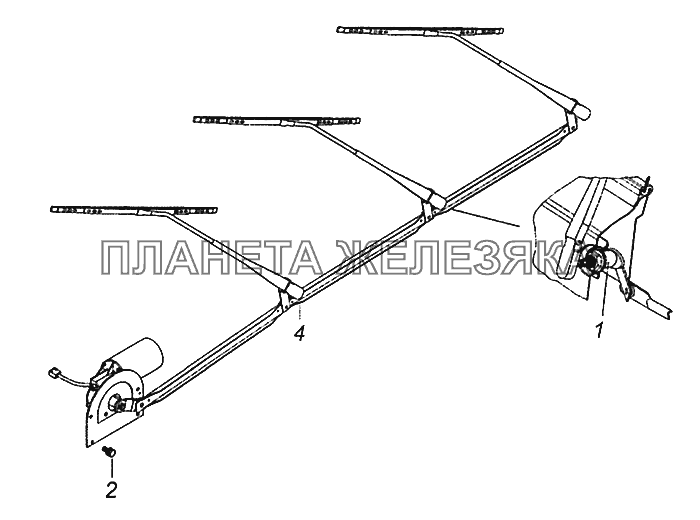 6520-5205001 Установка стеклоочистителя КамАЗ-43502 (Евро 4)