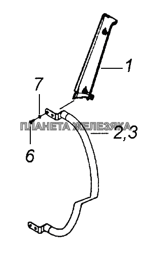 6522-5325160 Установка поручней панели приборов КамАЗ-43502 (Евро 4)