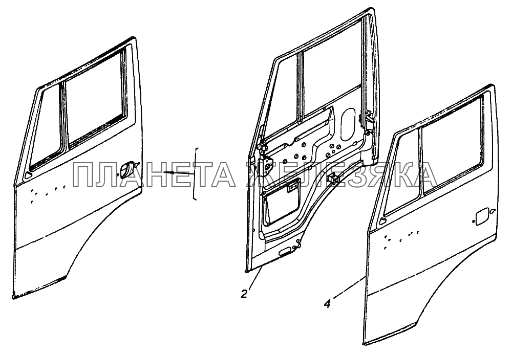 53205-6100015 Дверь левая КамАЗ-43502 (Евро 4)