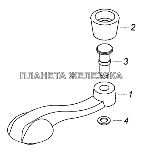 5320-6104060 Ручка стеклоподъемника КамАЗ-43502 (Евро 4)