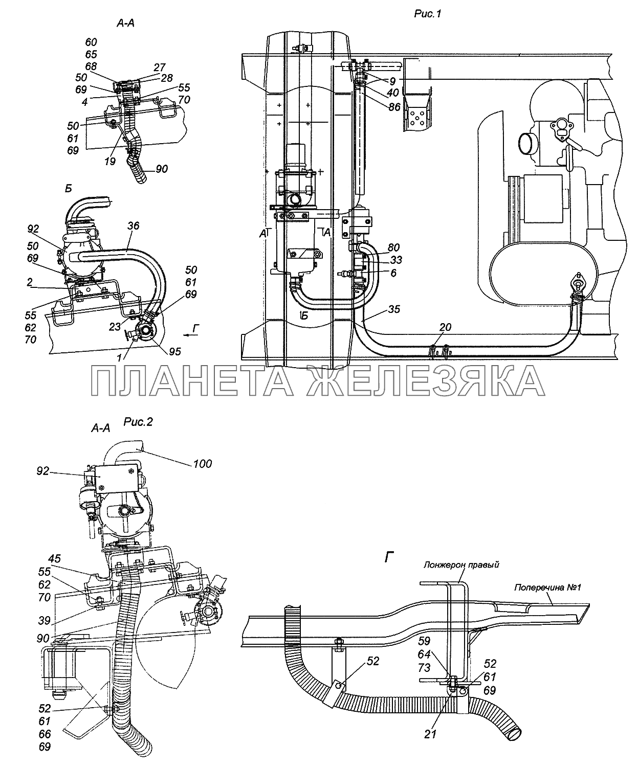 54115-8106001 Установка подогревателя 14TC-01 КамАЗ-43502 (Евро 4)