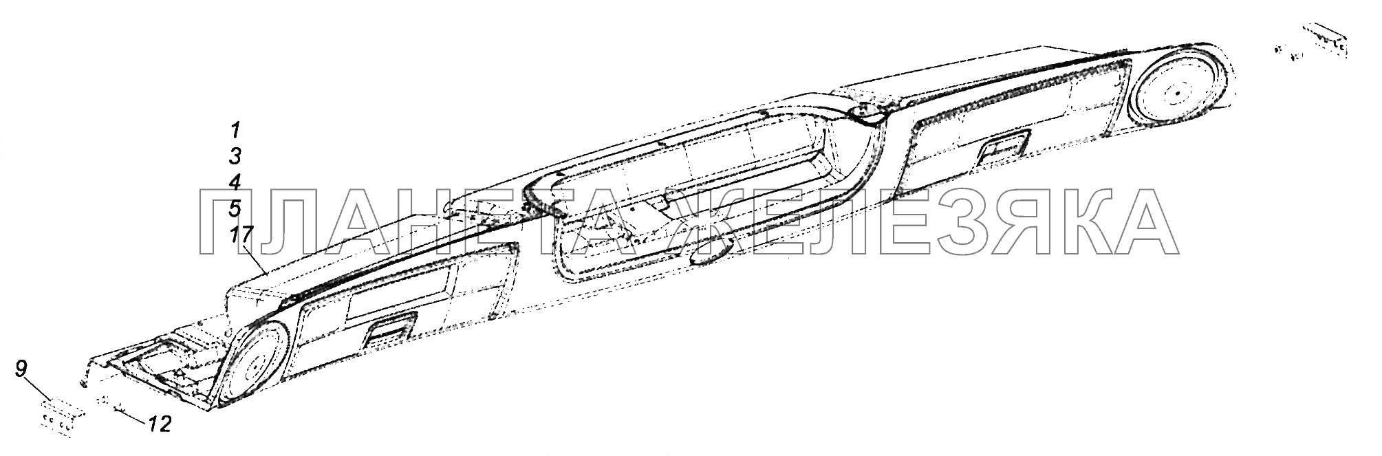 65115-8213005 Установка надоконных полок КамАЗ-43502 (Евро 4)