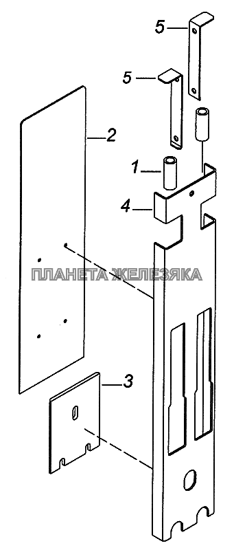 53215-8502060-73 Стойка средняя КамАЗ-43502 (Евро 4)