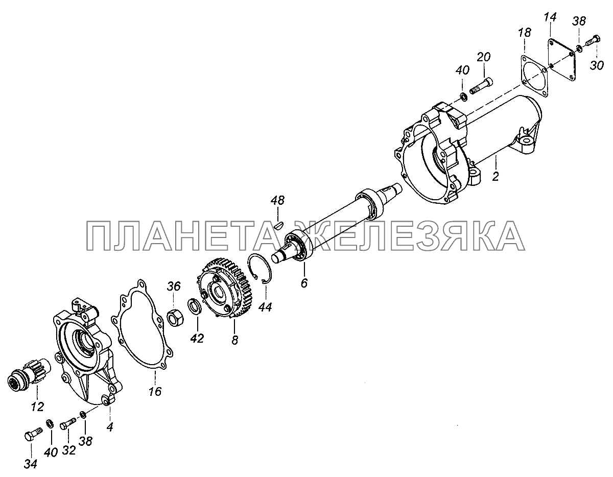 740.90-1111005-10 Редуктор привода ТНВД КамАЗ-43502 (Евро 4)