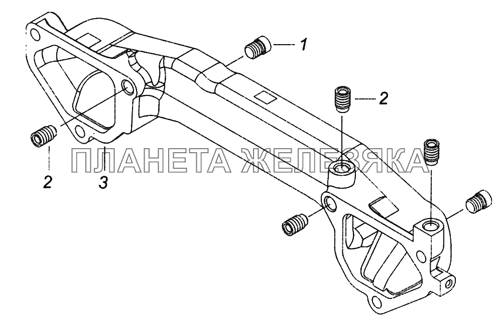 7406.1115045-40 Патрубок объединительный КамАЗ-43502 (Евро 4)