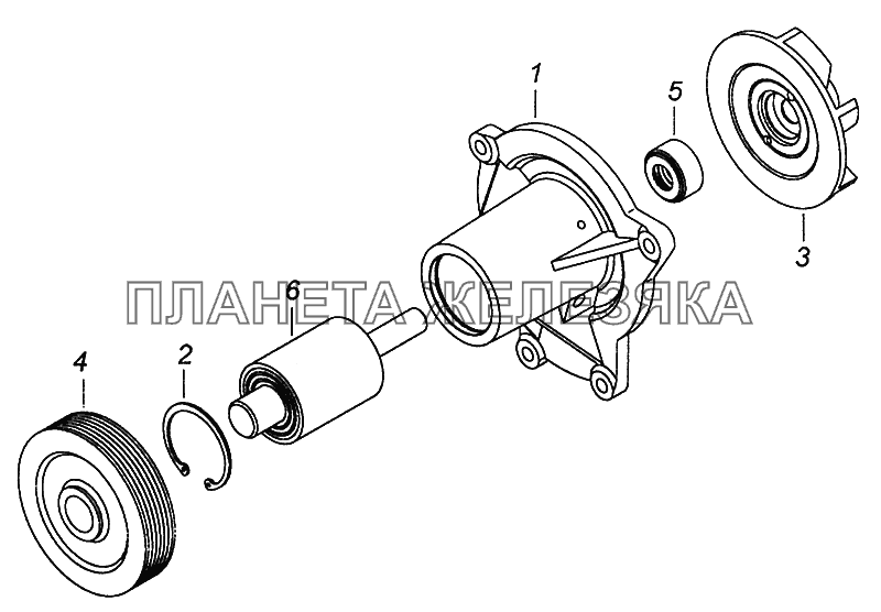 740.63-1307010 Насос водяной КамАЗ-43502 (Евро 4)