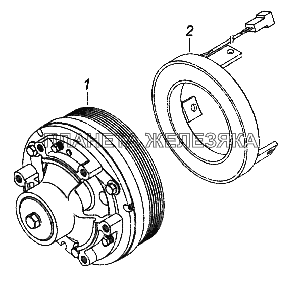 740.30-1317500-02 Муфта электромагнитная привода вентилятора КамАЗ-43502 (Евро 4)