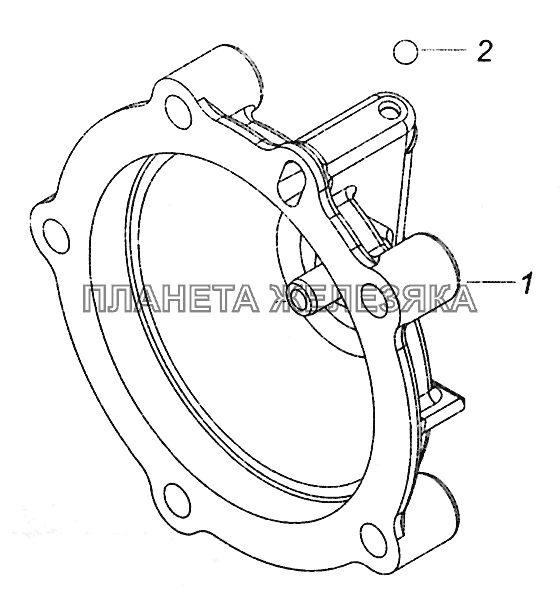 65111-1802104-10 Крышка заднего подшипника промежуточного вала КамАЗ-43502 (Евро 4)