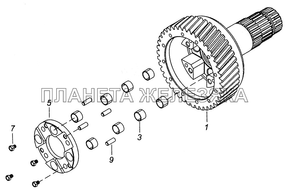 65111-1802160-10 Обойма дифференциала раздаточной коробки КамАЗ-43502 (Евро 4)