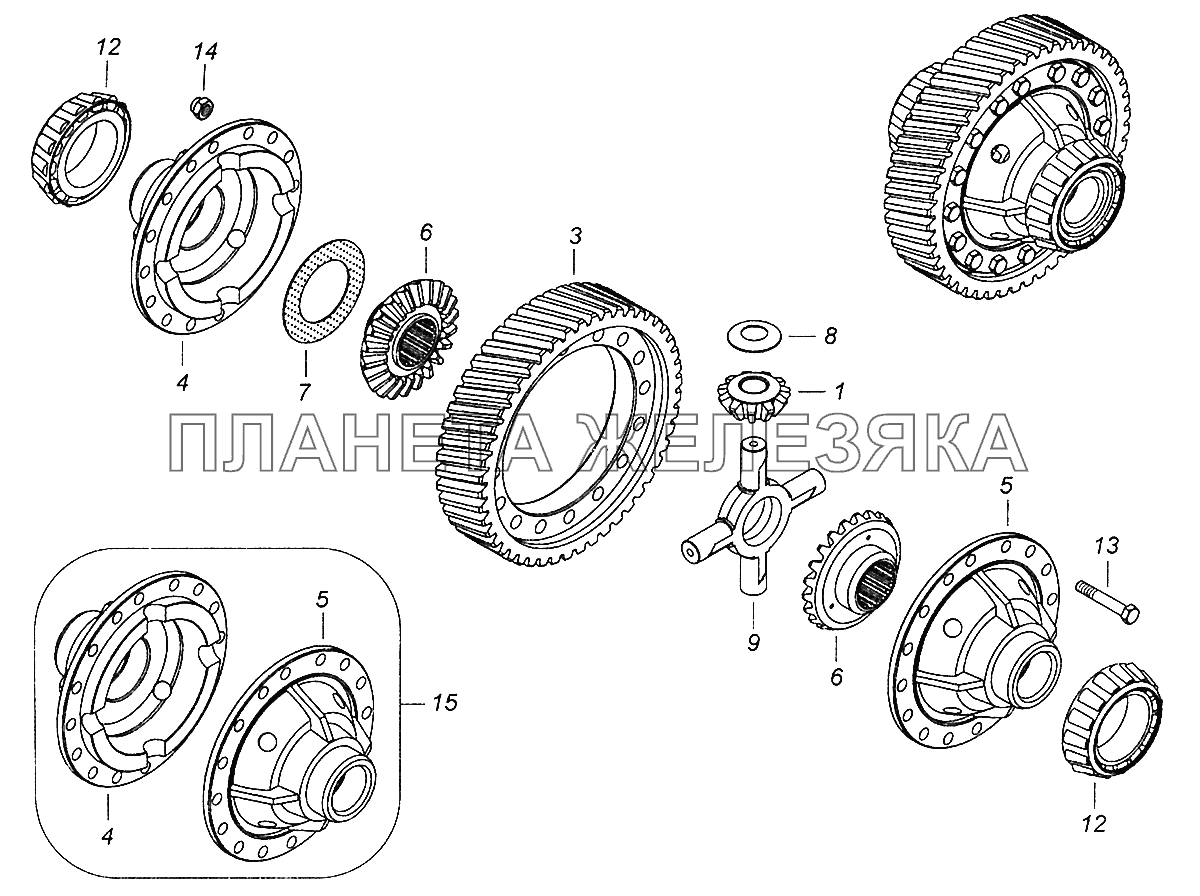 53228-2303010-10 Дифференциал переднего моста КамАЗ-43502 (Евро 4)