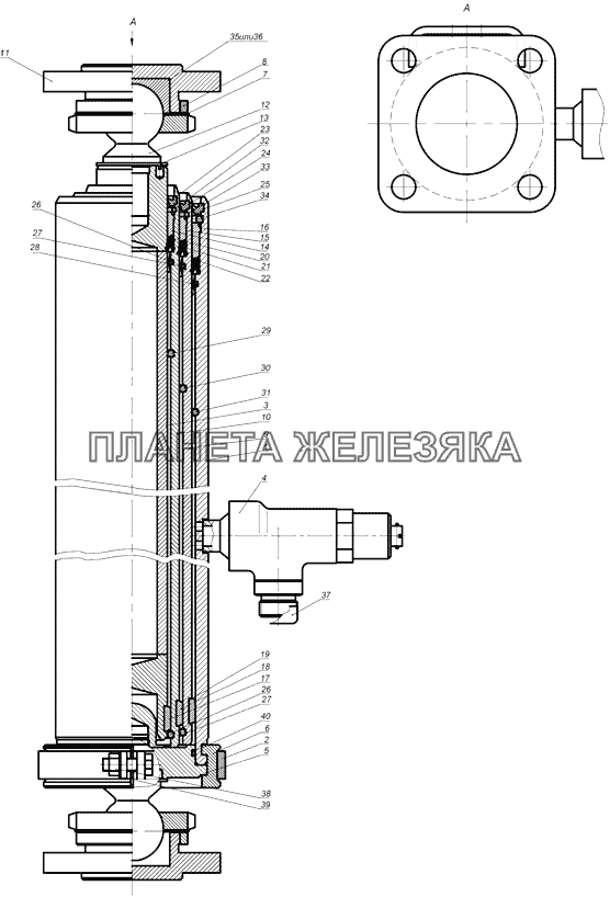 Гидроцилиндр 55111-8603010 КамАЗ-45141