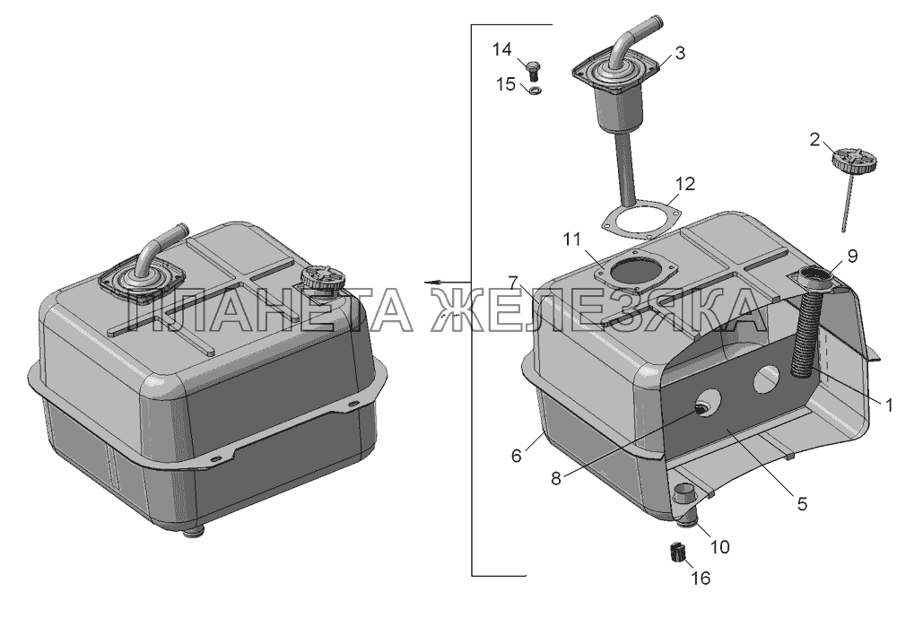 Бак масляный 5511-8608010-02 КамАЗ-45141