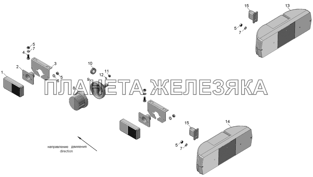 Установка габаритных боковых фонарей 45141-3731001. Установка  задних фонарей  45141-3716002 КамАЗ-45141