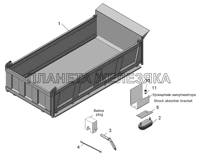 45142-8500008 Установка платформы КамАЗ-45142