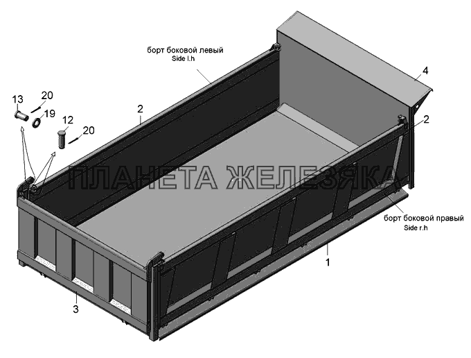 45142-8500020 Платформа КамАЗ-45142 45142-8500020 Платформа КамАЗ-45142
