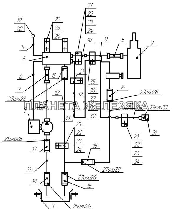 45142-8600003-10 СПГ Опрокидывающее устройство КамАЗ-45142