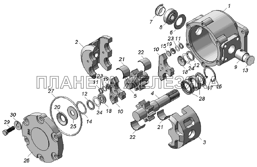 НШ32А-3-Л  Насос шестеренный КамАЗ-45143