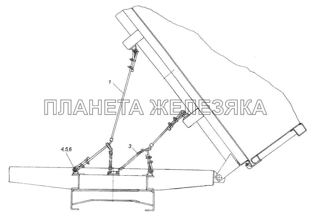 45143-8500060 Установка канатов КамАЗ-45143 45143-8500060 Установка канатов КамАЗ-45143