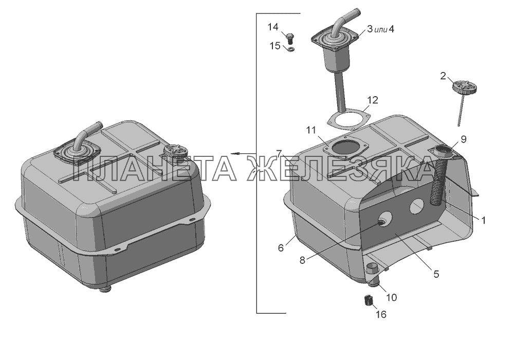 45143-8608010 Бак масляный КамАЗ-45143