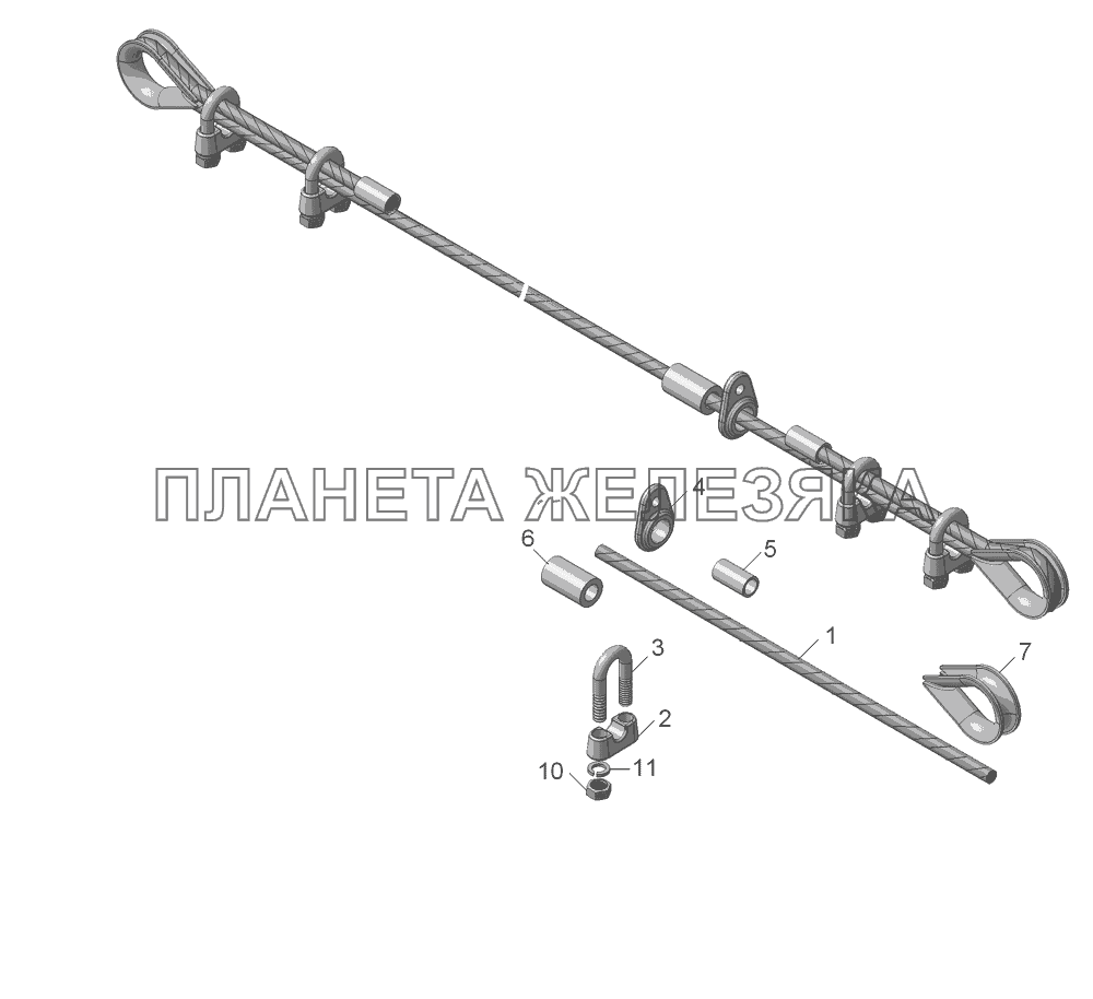 45143-8611410 Канат ограничения КамАЗ-45143 45143-8611410 Канат ограничения КамАЗ-45143