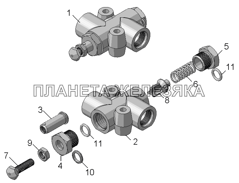 5511-8614010 Клапан ограничительный КамАЗ-45143 5511-8614010 Клапан ограничительный КамАЗ-45143