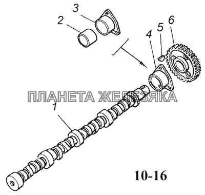 Вал распределительный КамАЗ-5297