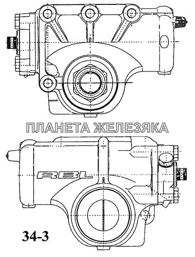 Рулевой механизм формы RBL КамАЗ-5297 Рулевой механизм формы RBL КамАЗ-5297
