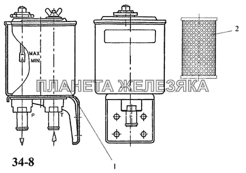 Бачок насоса рулевого механизма фирмы РРТ КамАЗ-5297