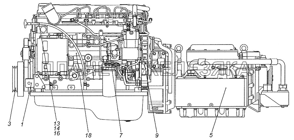 52974-1000263-10 Агрегат силовой, укомплектованный для установки на автобус Шасси КамАЗ-52974