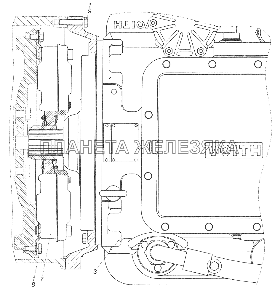 5297-1700010-12 Установка гидромеханической передачи Шасси КамАЗ-52974