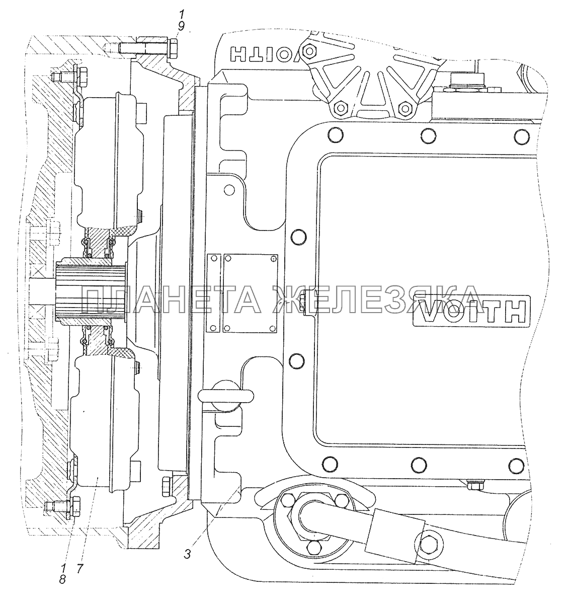 5297-1700010-19 Установка гидромеханической передачи Шасси КамАЗ-52974