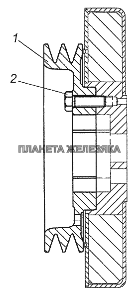 5297-1005060 Установка шкива коленчатого вала Шасси КамАЗ-52974