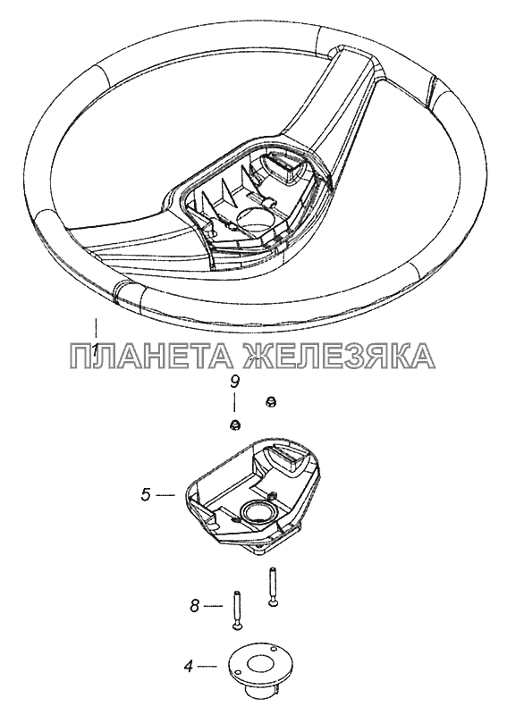 53215-3402015-85 Колесо рулевое Шасси КамАЗ-52974