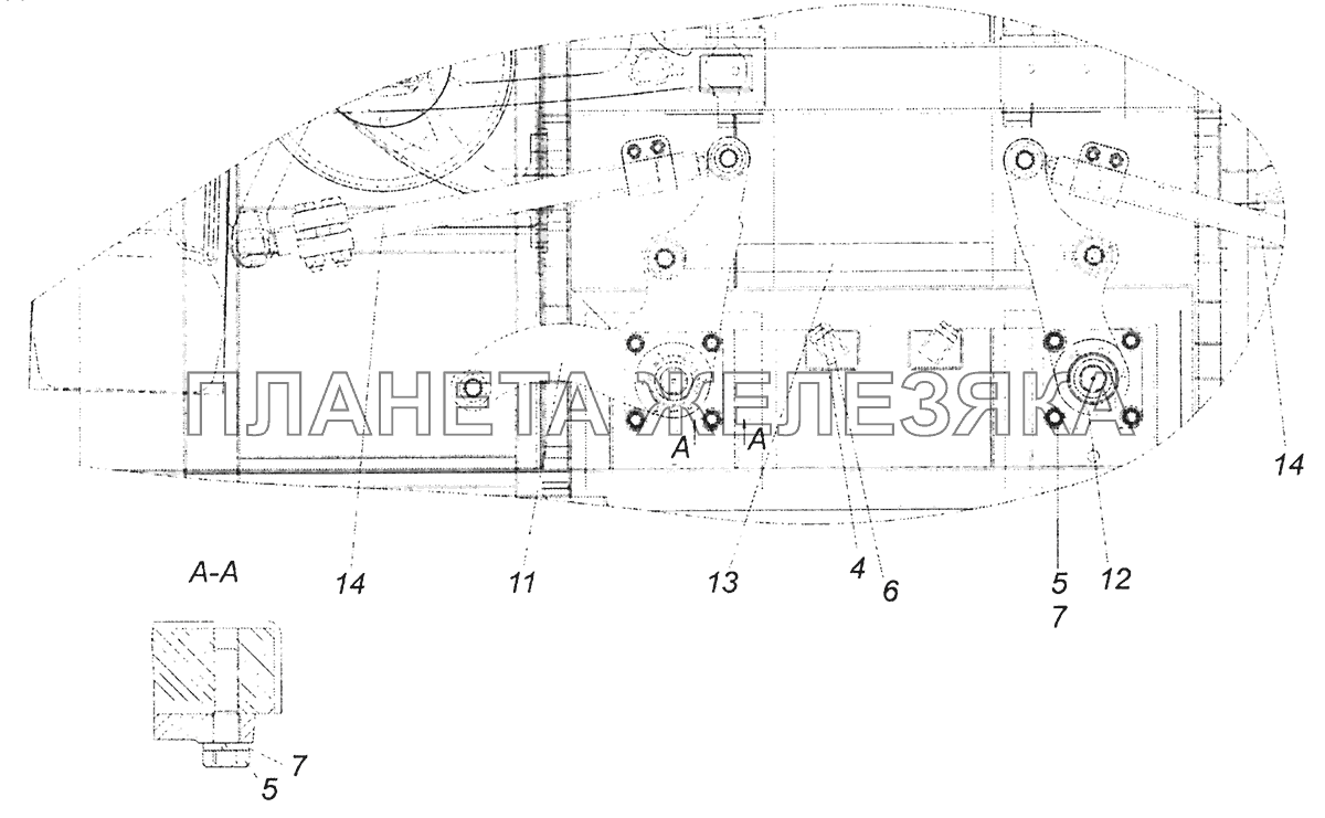 52974-3400016-13 Установка рулевой трапеции Шасси КамАЗ-52974