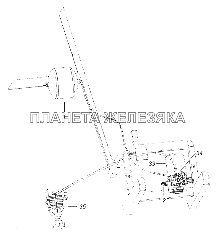 52974-3500011-10 Установка блока подготовки воздуха Шасси КамАЗ-52974