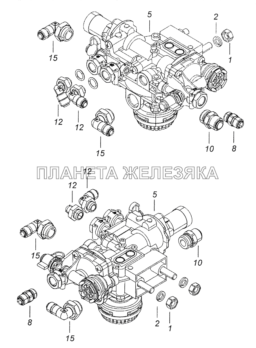 52974-3500033-10 Установка регулятора тормозных сил Шасси КамАЗ-52974