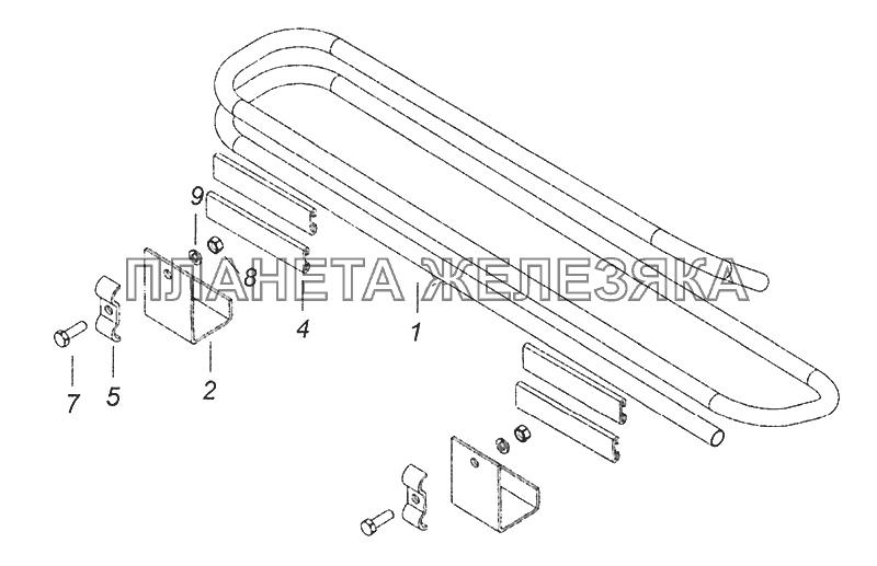 52974-3506180 Установка охладителя Шасси КамАЗ-52974