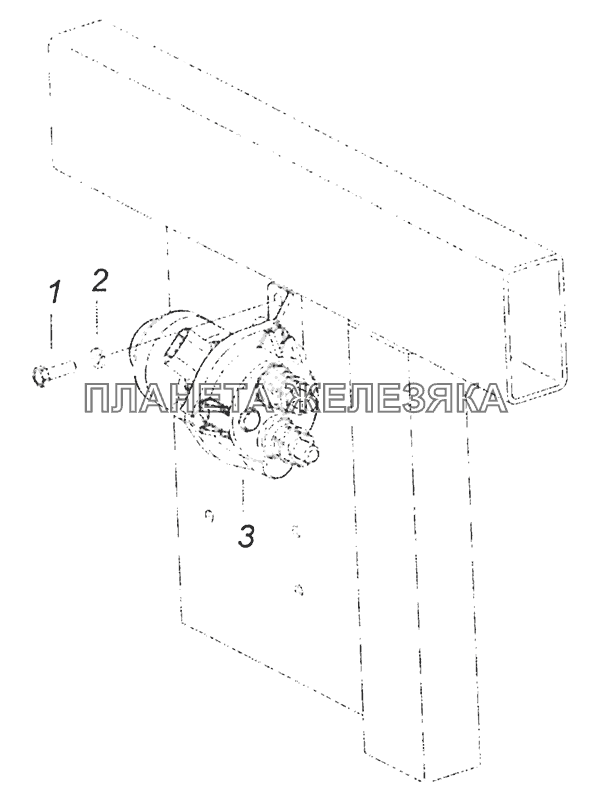 52974-3737001 Установка выключателя аккумуляторной батареи Шасси КамАЗ-52974